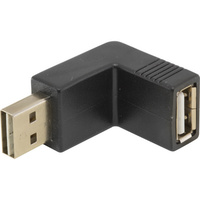 Pro.2 PA2311 USB 2.0 Right-Angle Adaptor Double Sided A Plug to Socket