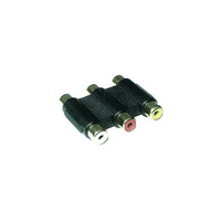PA2703 3xRCA Sockets to Sockets Gender Changer Extension 3Gen