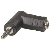 Adaptor 3.5mm Stereo Socket 3.5mm Stereo Plug Right Angle pack of ten