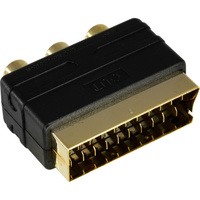 Resi-linx PA4230 Scart Plug to Rca Sockets Scart Video Adaptor 