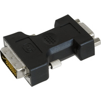 Pro.2 PA4245 VGA Socket to DVI-I Plug Adaptor for PC Monitors Black