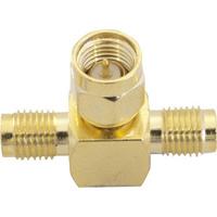 PA6708 SMA Plug to 2x SMA Sockets Adaptor