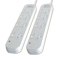 Sansai 2 Pack 4 Ways Individually Switched Powerboard Clamshell Package