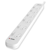 Sansai 6 Outlets Way Individually Switched Overload Protection Powerboard