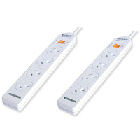 Sansai 2 Pack 4 Ways Powerboard with Master Switch and indicator light