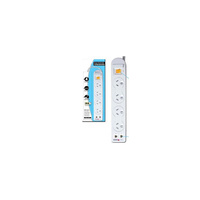Sansai 2PK 4 Way Surge Protected Powerboard with Phone line overload protection 