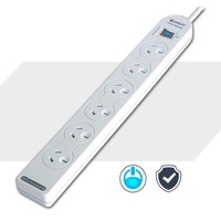 Sansai 6 Outlet Way Powerboard 10A with Master Switch Indicator Light 