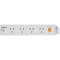 4 Way Surge Protector Master Switch Overload
