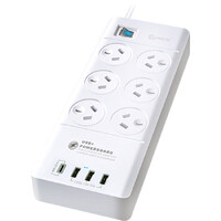 Sansai 6 way powerboard with USB-C