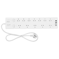 Arlec 12 Outlet Surge Protected Powerboard PD 20W Rapid Charging USB 2xA & 2xC