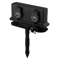Arlec 2 Outlet Outdoor Powerboard with Garden Stake IP55 Weatherproof 1.8m Cord