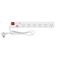 Arlec Master Switch 6 Outlet Surge Protected Powerboard