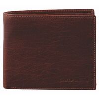 PIERRE CARDIN 3-Fold Rustic Leather RFID Protected Men's Wallet Chestnut