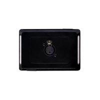 REDBACK PC0446B 3 pin XLR Horizontal Microphone Wallplate - Clipsal Pro Black