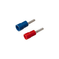 CABAC PC1.25-100 Pin Connectors Wire Range 0.5-1mm Squared Red 100 Pack
