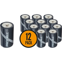 Duracell Procell D size Professional Alkaline Battery 12 Pack