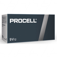 Procell PC1604-12X Industrial Grade 9V Alkaline Battery 12Pack for Transmiter 
