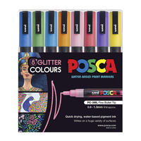 Posca PC-3M Paint Glitter Pk8