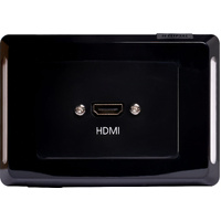 PC5970B Single HDMI Horizontal Wallplate with Flyleads - Clipsal Pro Black