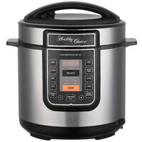 Healthy Choice 6L Electric Slow-Pressure Cooker 1000W Digital-Non Stick Pot silver