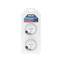 Arlec Compact 24 Hour Timer Twin Pack for Pool Pumps Festive & Garden lighting