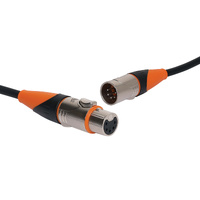 REDBACK 5 Pin IP65 DMX Female to Male Cable for Stage Lighting & Controllers 5m