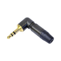 3.5mm Right Angle Stereo Plug Gold Phono Connector