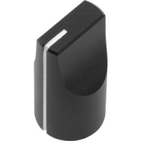 Black Knob With Set Screw 12.7mm Diameter Aluminium
