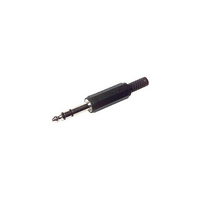 PD1432 6.3mm Stereo Phono Plastic Plug Black 