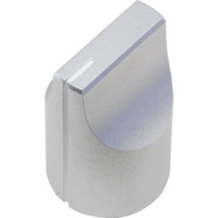 Silver Knob With Set Screw 16mm Diameter Aluminium
