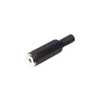 PD1832 3.5mm Stereo Phono Plastic Socket Black 