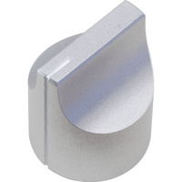 PD2227SA Knob with Set Screw 22mm Diameter Aluminium Silver 