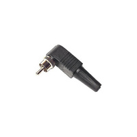 Plastic RCA Right Angle Plug Black