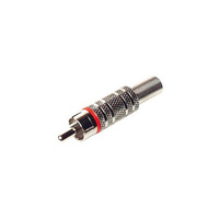RCA Plug Metal Red Spring Protection