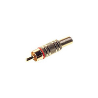 PD2952 RCA Gold Plug with Spring Protection Red 