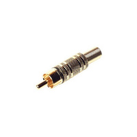 PD2957 RCA Gold Plug with Spring Protection Black
