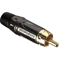 Amphenol PD2975 RCA Plug Short Shell with Gold Plated Contacts ACPL-CBK Black