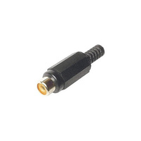 Plastic RCA Line Socket Black