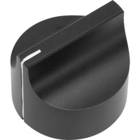 Black Knob With Set Screw 31.8mm Diameter Aluminium