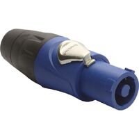 25A 250VAC Powercon Connector Blue Keyed For Power In Put