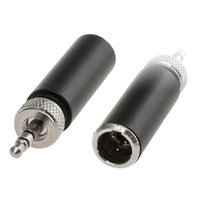 DOSS 3.5mm to 3P Mini XLR Converter Sennheiser Screw Lock Plug Adaptor