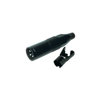 Amphenol AC3MB 3 Pin XLR Line Plug Metal Black