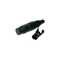 4 Pin XLR Line Socket - Black (Ac4Fb)