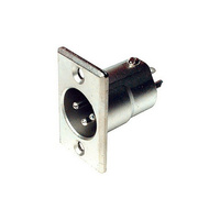 3 Pin Panel XLR Plug (Ac3Mpnz) Metal Rectangular