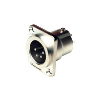 Amphenol AC4MDZ 4 Pin Panel XLR Plug Metal Square