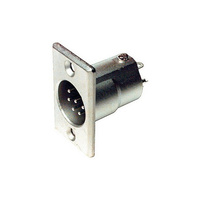 Amphenol AC6MPNZ 6 Pin Panel XLR Plug Metal Rectangular