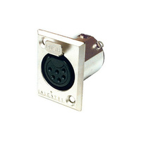 Amphenol AC6FPZ 6 Pin Panel XLR Socket Metal Rectangular