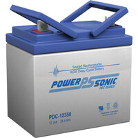 Power Sonic PDC-12350 12V 35A AGM Deep Cycle SLA Deep Cycle Battery NB Terminal