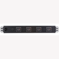 Prolink EC-Lock Rack PDU 1RU 4x C19 Outlets 15A Thermal Circuit Breaker&C20 Plug