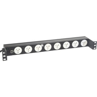 Horizontal Power rails - Resessed 8 way GPO Sockets